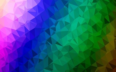 Obraz premium Dark Multicolor, Rainbow vector abstract polygonal cover.