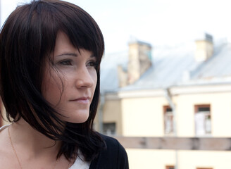 young woman outdoors