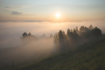 sunrise in the mountains