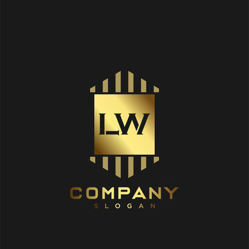 LW Premium monogram letter initials logo. minimalist symbol icon vector design. Luxury logotype Template.