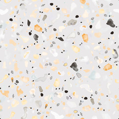 Terrazzo Texture Vector. Flooring Seamless Pattern