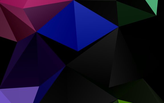 Light Multicolor, Rainbow vector low poly cover. © Dmitry