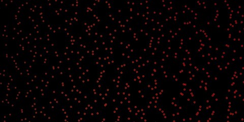 Dark Orange vector pattern with abstract stars.