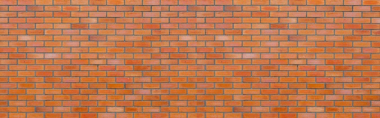 Panorama of Brown stone brick wall seamless background and pattern texture