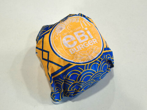 Mcdonalds ebi burger in Manila, Philippines
