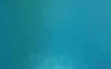 Dark BLUE vector shining triangular background.