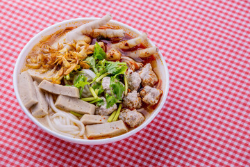 Vietnamese noodle soup with chicken feet