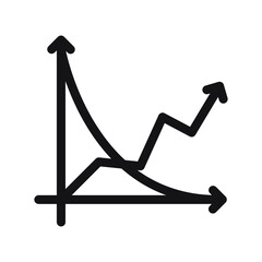Business growth, business rise, diagram, chart, development icon isolated on white background EPS Vector