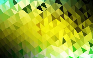 Light Green, Yellow vector polygon abstract layout.