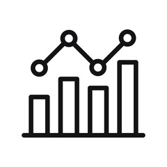 Business growth, business rise, diagram, chart, development icon isolated on white background EPS Vector