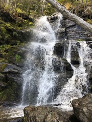 waterfall in the mountains