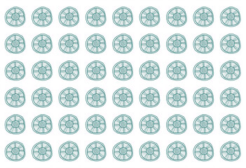 Seamless pattern of hand drawing isolated on white background