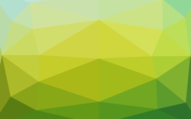 Dark Blue, Yellow vector abstract polygonal cover.