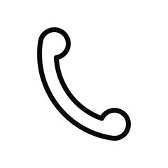 Phone contact, contact us, communicating via phone web icon isolated on white background EPS Vector