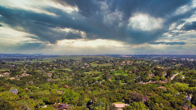 Hill View Aerial Shot