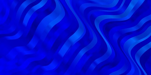 Obraz premium Dark BLUE vector background with bent lines.