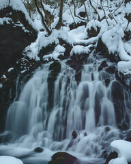 waterfall in winter
