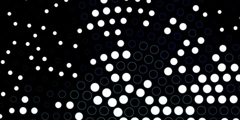 Dark BLUE vector background with bubbles.