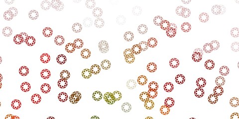 Light green, yellow vector backdrop with dots.