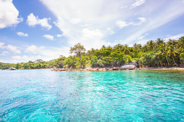 beach with turquoise water