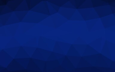 Dark BLUE vector polygonal background.