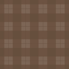 Vector Brown Plaid Texture seamless pattern background from the Coffee Collection. Versatile dark brown texture geometric check pattern design suitable for home decor, bedding, packaging, stationery