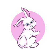 Cute bunny drawing with big butt 