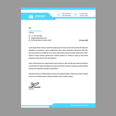 Modern minimalist business style letterhead template