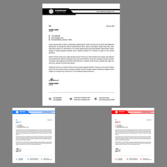 Modern minimalist business style letterhead template design 
