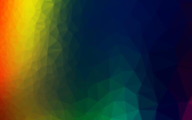 Obraz premium Dark Multicolor, Rainbow vector triangle mosaic texture.