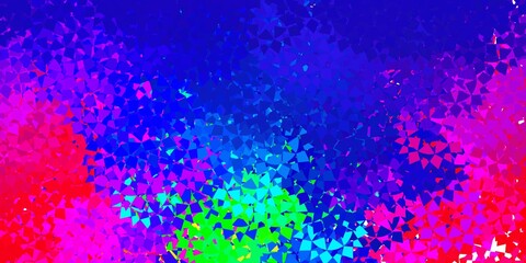 Dark multicolor vector backdrop with triangles, lines.