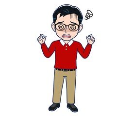 man dressed in red clothesA