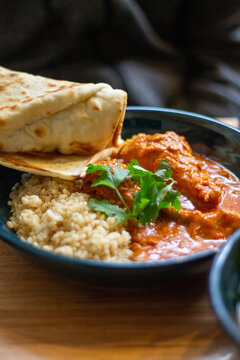 Chicken Curry With Brown Rice And Roti