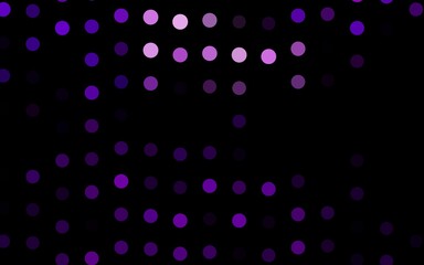 Dark Purple vector pattern with spheres.