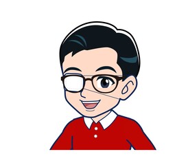 young man dressed in red clothes