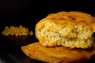 Broken corn pancakes