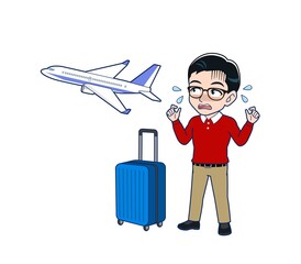 young man dressed in red clothes