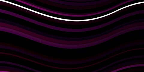 Dark Purple vector template with curved lines.