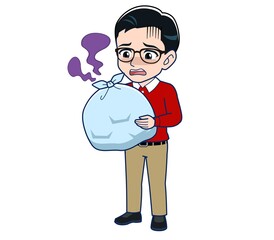 young man dressed in red clothes