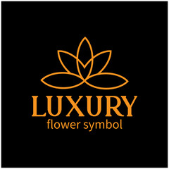 Luxury vintage golden logo vector isolated on black background