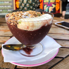 Acai bowl with granola and berries