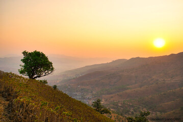 sunrise over the mountains