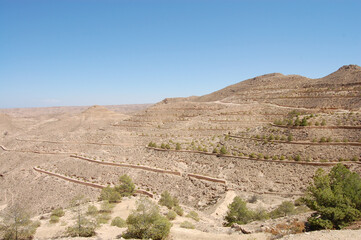 sandy hills in the tunisian desert near sahara