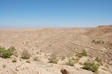 sandy hills in the tunisian desert near sahara