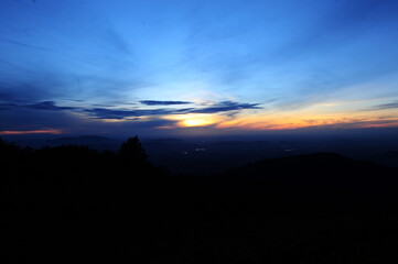 sunset in the mountains