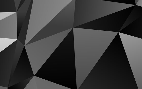 Dark Black vector blurry triangle template. © Dmitry