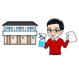 young man dressed in red clothes