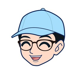 Young man in light blue work clothes