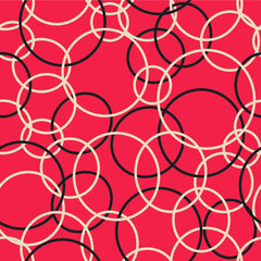 Seamless pattern with circles and ovals. The design is suitable for wallpaper, decor, textiles, linen, mobile phone cases, fabrics, websites, t-shirt and clothing printing, paper. Isolated vector