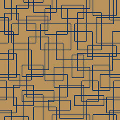 Seamless vector pattern with rectangles and chaotically placed squares. Design suitable for wallpaper, decor, textiles, factories, computer sites, T-shirt and clothing printing, gift wrapping, paper